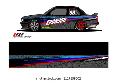 car livery Graphic vector. abstract racing shape design for vehicle vinyl wrap background 