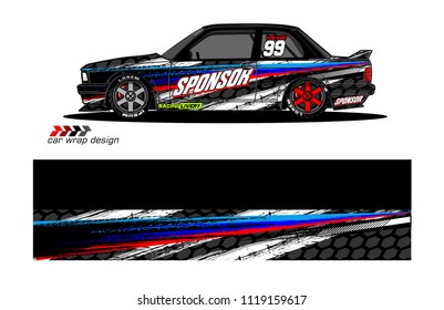 car livery Graphic vector. abstract racing shape design for vehicle vinyl wrap background 