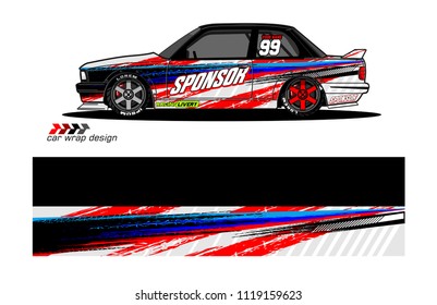 car livery Graphic vector. abstract racing shape design for vehicle vinyl wrap background 