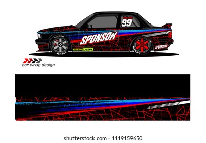 car livery Graphic vector. abstract racing shape design for vehicle vinyl wrap background 