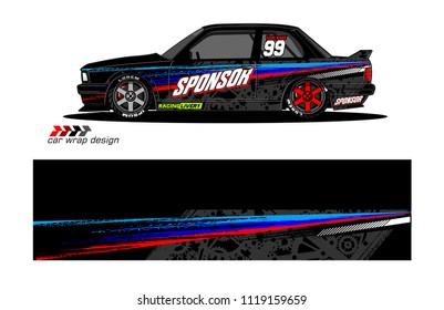 car livery Graphic vector. abstract racing shape design for vehicle vinyl wrap background 