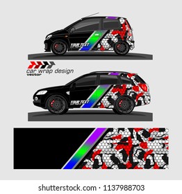 car livery Graphic vector. abstract racing shape design for vehicle vinyl wrap background 