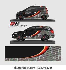 car livery Graphic vector. abstract racing shape design for vehicle vinyl wrap background 
