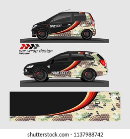 car livery Graphic vector. abstract racing shape design for vehicle vinyl wrap background 