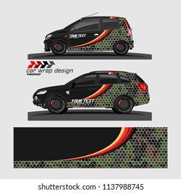 car livery Graphic vector. abstract racing shape design for vehicle vinyl wrap background 