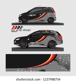 car livery Graphic vector. abstract racing shape design for vehicle vinyl wrap background 