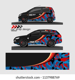 car livery Graphic vector. abstract racing shape design for vehicle vinyl wrap background 