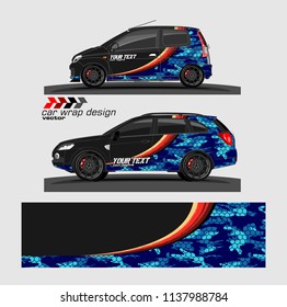 car livery Graphic vector. abstract racing shape design for vehicle vinyl wrap background 