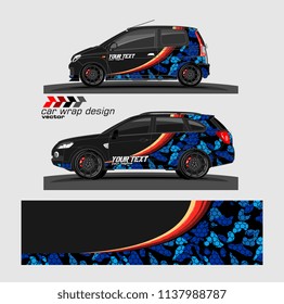 car livery Graphic vector. abstract racing shape design for vehicle vinyl wrap background 