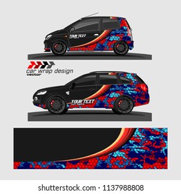 car livery Graphic vector. abstract racing shape design for vehicle vinyl wrap background 