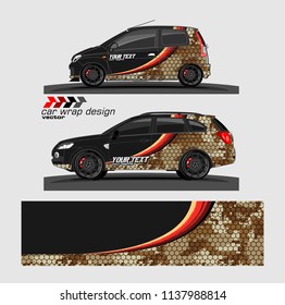 car livery Graphic vector. abstract racing shape design for vehicle vinyl wrap background 