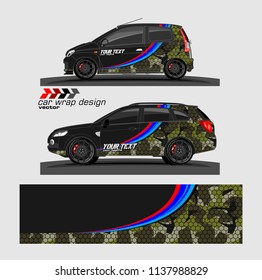car livery Graphic vector. abstract racing shape design for vehicle vinyl wrap background 