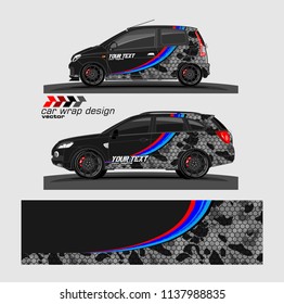 car livery Graphic vector. abstract racing shape design for vehicle vinyl wrap background 