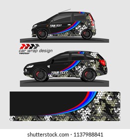 car livery Graphic vector. abstract racing shape design for vehicle vinyl wrap background 