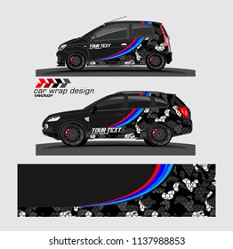 car livery Graphic vector. abstract racing shape design for vehicle vinyl wrap background 