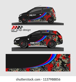 car livery Graphic vector. abstract racing shape design for vehicle vinyl wrap background 