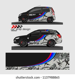 car livery Graphic vector. abstract racing shape design for vehicle vinyl wrap background 