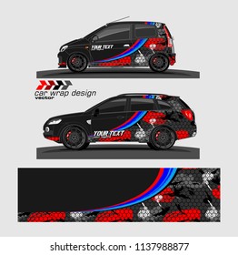 car livery Graphic vector. abstract racing shape design for vehicle vinyl wrap background 