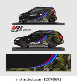 car livery Graphic vector. abstract racing shape design for vehicle vinyl wrap background 