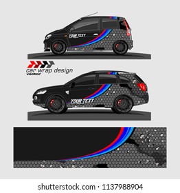 car livery Graphic vector. abstract racing shape design for vehicle vinyl wrap background 