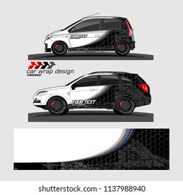 car livery Graphic vector. abstract racing shape design for vehicle vinyl wrap background 