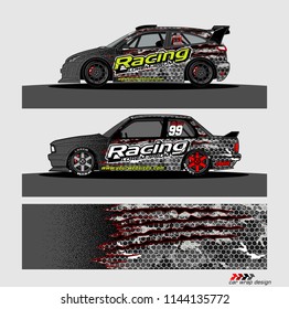 car livery Graphic vector. abstract racing shape design for vehicle vinyl wrap background 