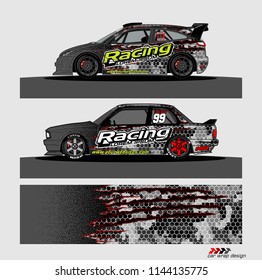 car livery Graphic vector. abstract racing shape design for vehicle vinyl wrap background 