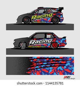 car livery Graphic vector. abstract racing shape design for vehicle vinyl wrap background 