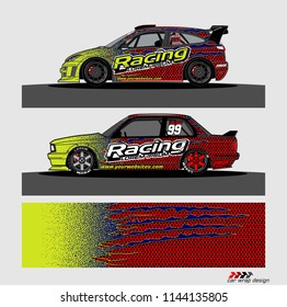 car livery Graphic vector. abstract racing shape design for vehicle vinyl wrap background 