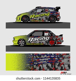 car livery Graphic vector. abstract racing shape design for vehicle vinyl wrap background 