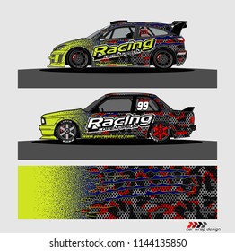 car livery Graphic vector. abstract racing shape design for vehicle vinyl wrap background 