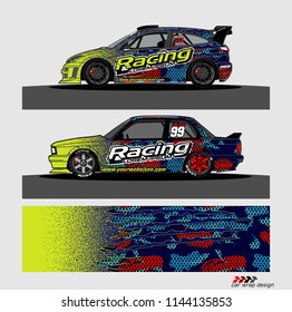 car livery Graphic vector. abstract racing shape design for vehicle vinyl wrap background 