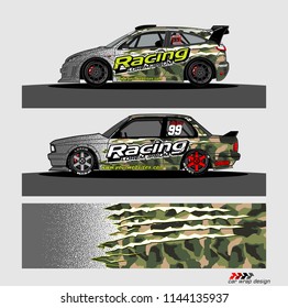 car livery Graphic vector. abstract racing shape design for vehicle vinyl wrap background 
