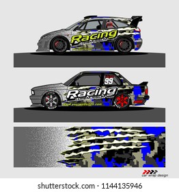 car livery Graphic vector. abstract racing shape design for vehicle vinyl wrap background 