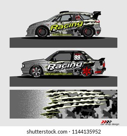 car livery Graphic vector. abstract racing shape design for vehicle vinyl wrap background 