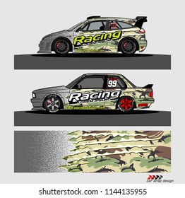 car livery Graphic vector. abstract racing shape design for vehicle vinyl wrap background 