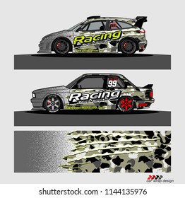 car livery Graphic vector. abstract racing shape design for vehicle vinyl wrap background 