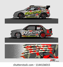 car livery Graphic vector. abstract racing shape design for vehicle vinyl wrap background 