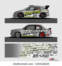 car livery Graphic vector. abstract racing shape design for vehicle vinyl wrap background 