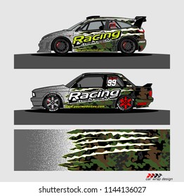 car livery Graphic vector. abstract racing shape design for vehicle vinyl wrap background 