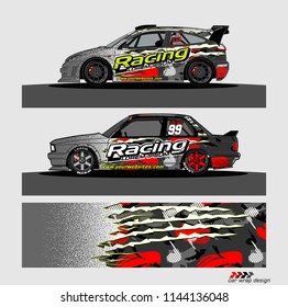 car livery Graphic vector. abstract racing shape design for vehicle vinyl wrap background 