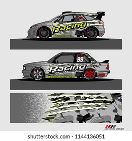 car livery Graphic vector. abstract racing shape design for vehicle vinyl wrap background 