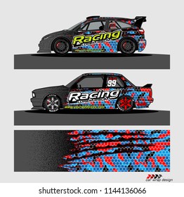 car livery Graphic vector. abstract racing shape design for vehicle vinyl wrap background 