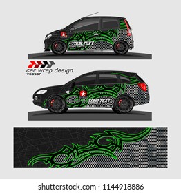 car livery Graphic vector. abstract Tribal with camouflage background for vehicle vinyl wrap