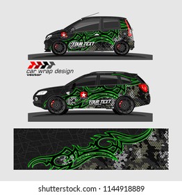 car livery Graphic vector. abstract Tribal with camouflage background for vehicle vinyl wrap