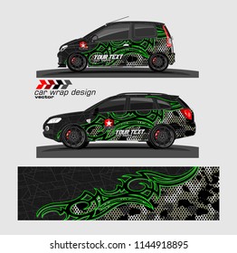 car livery Graphic vector. abstract Tribal with camouflage background for vehicle vinyl wrap
