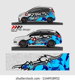 car livery Graphic vector. abstract Tribal with camouflage background for vehicle vinyl wrap