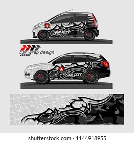 car livery Graphic vector. abstract Tribal with camouflage background for vehicle vinyl wrap
