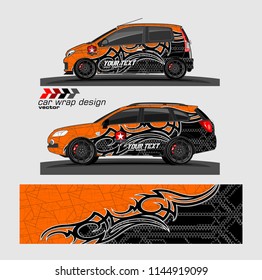 car livery Graphic vector. abstract Tribal with camouflage background for vehicle vinyl wrap
