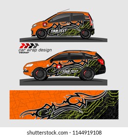 car livery Graphic vector. abstract Tribal with camouflage background for vehicle vinyl wrap